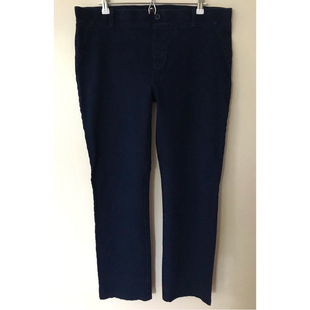 Betabrand • 2XL • Straight Leg Denim Yoga Pants Dark Wash 30.5” Inseam
